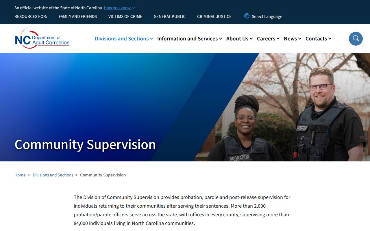 Caswell County criminal supervision and probation records information