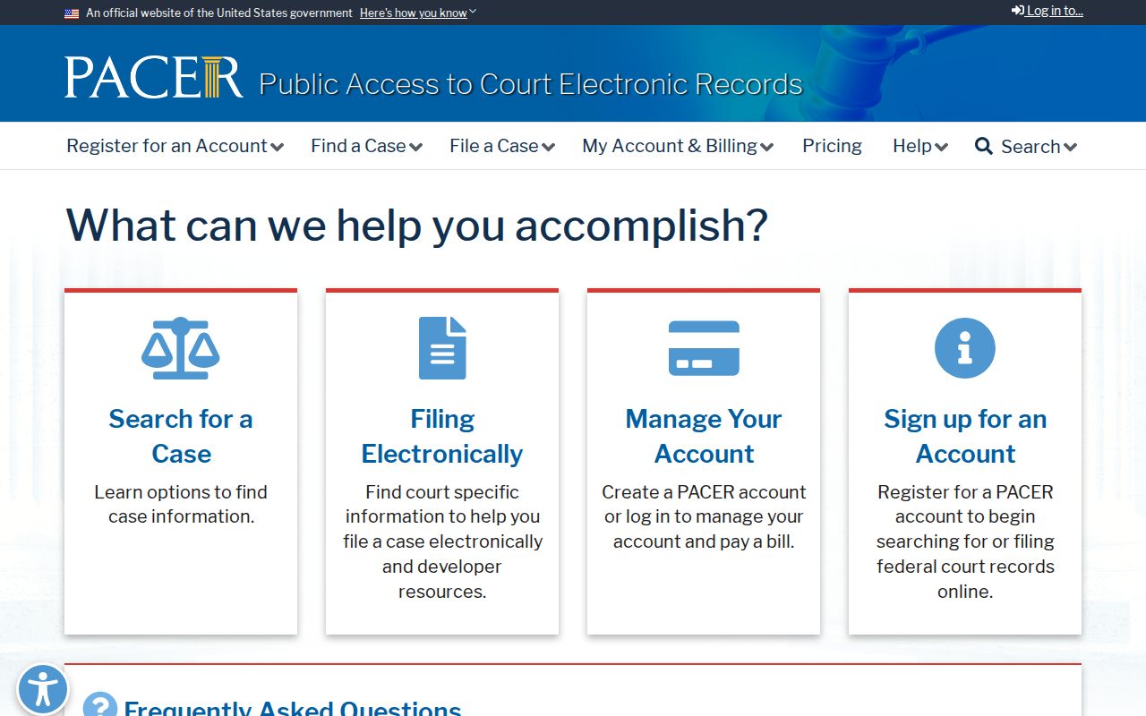 Caswell County federal criminal court record access through PACER